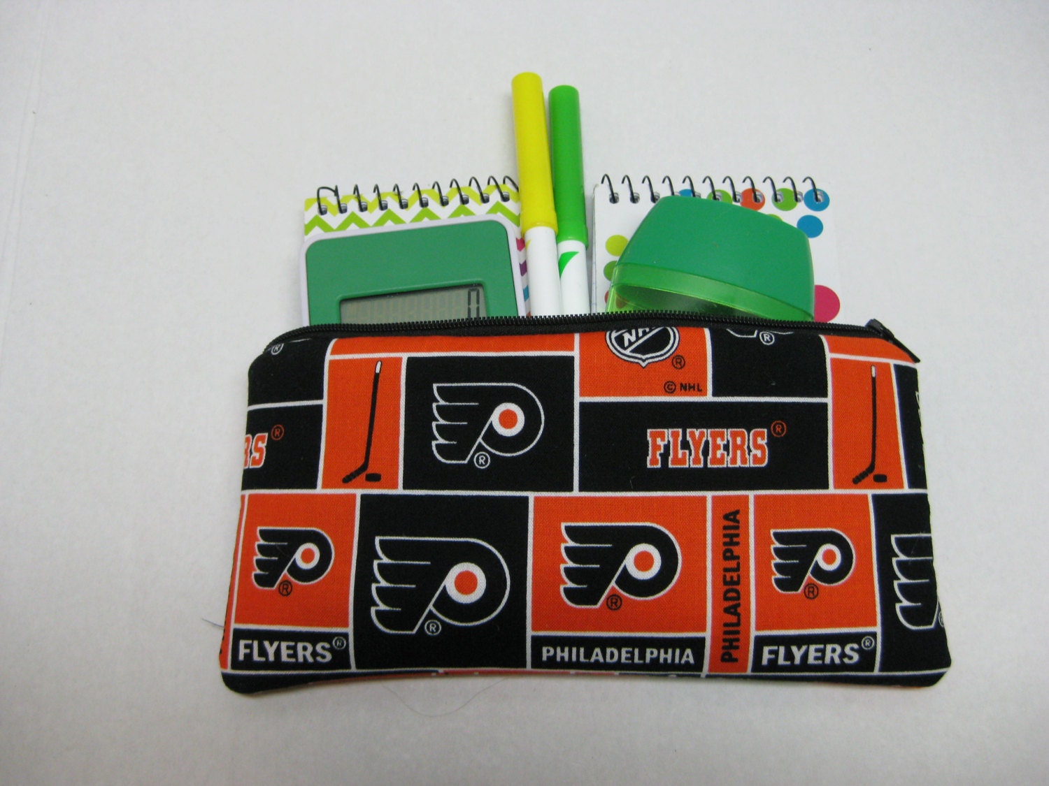 Vintage NHL Philadelphia Flyers School's Cool Pencil Case With Ruler and  Button