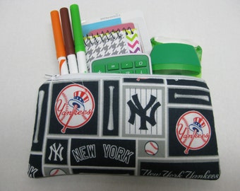 New York Yankees Baseball Team Pencil Or Cosmetic Case