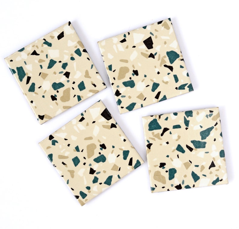 Terrazzo Coasters Abstract Tile Illustration image 2