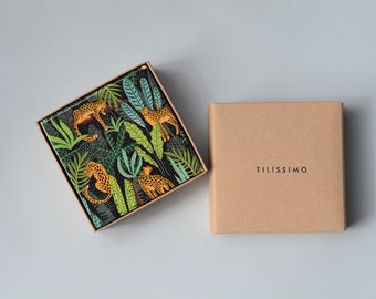 Jungle Coaster Set Ceramic Tile Coasters