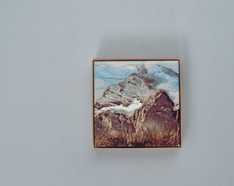 Mountains Coasters Moody Photo Drink Set Outdoors Hike Unique Gift for Men Boyfriend Father's Day Rustic Countryside Wanderlust Travel