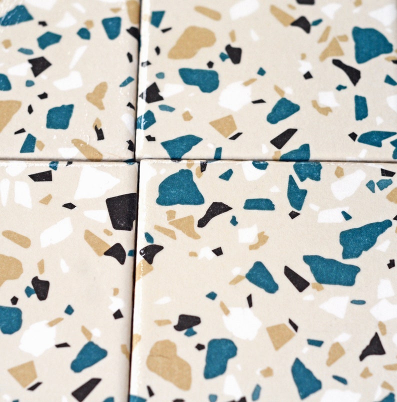 Terrazzo Coasters Abstract Tile Illustration image 4