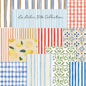Dolce Vita Watercolor Clipart Bundle: Italian Summer Doodles (Commercial Use) image 5
