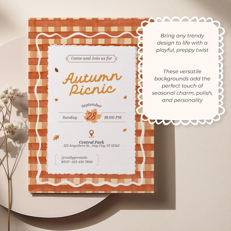 100 Fall Autumn Backgrounds Bundle, Whimsical Preppy Digital Paper ...
