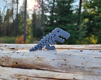 Flexi T-Rex Dinosaur – 3D Printed Articulated Toy | Desk Pet | Fidget Gift