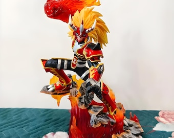 Figura de anime Digimon Agunimon de 24 cm: estatua, modelo coleccionable y juguetes