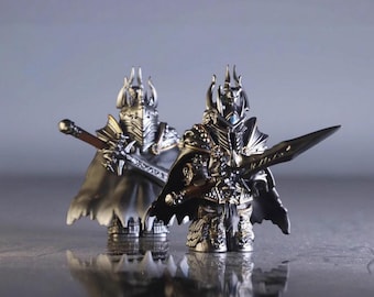 Minifigura del Rey Exánime Arthas - Juguete coleccionable de World of Warcraft