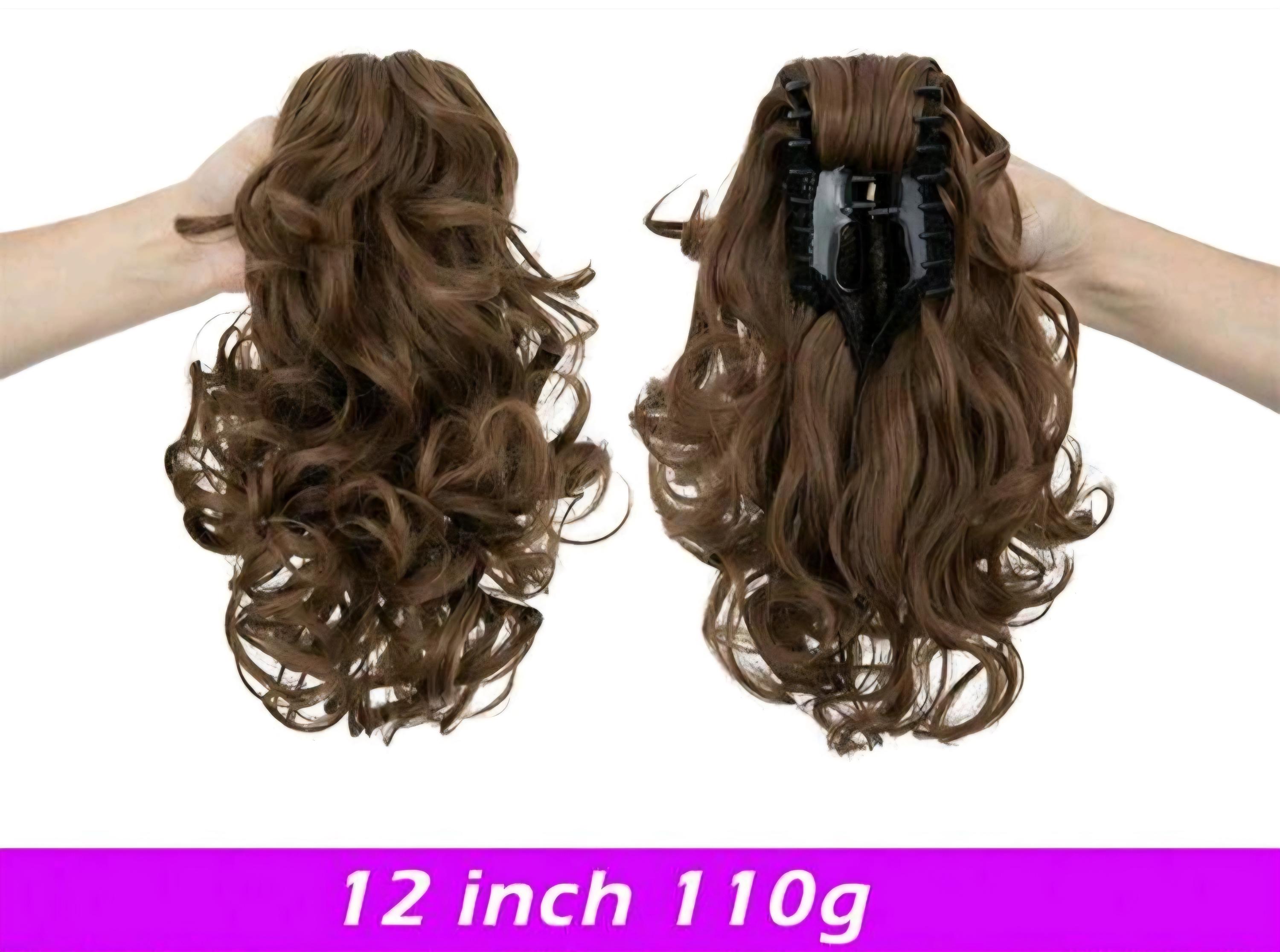 Brunette pony tail extension (posh pony) Amazon.com : Clip on Ponytails for Women - 14 Inch Curly  main image 2