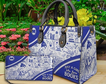 Bolso y billetera personalizados para amantes de los libros, monedero de lectura con nombre personalizado y cita, regalos de San Valentín para ratones de biblioteca, regalo literario para ella