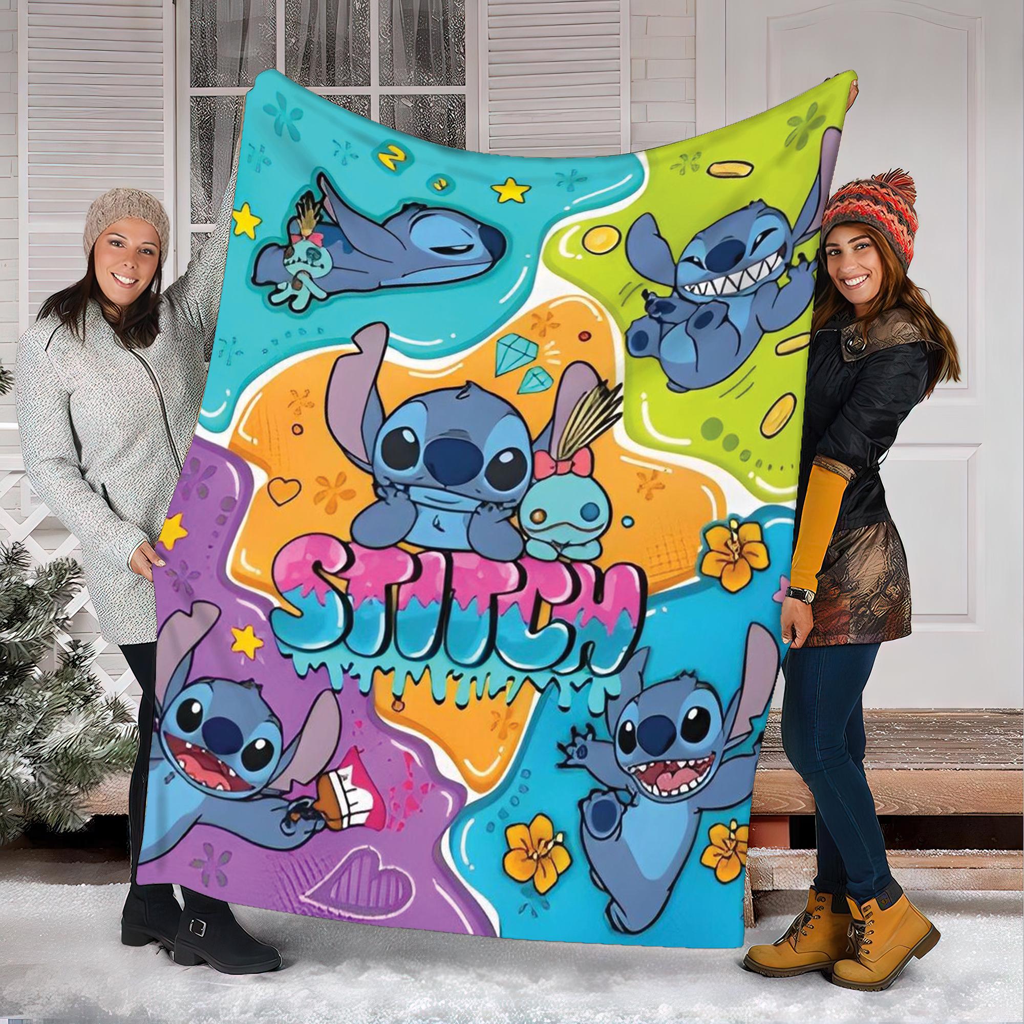 Discover Personalized Stitch Disney Fleece Blanket, Birthday Gift, Valentine Gift