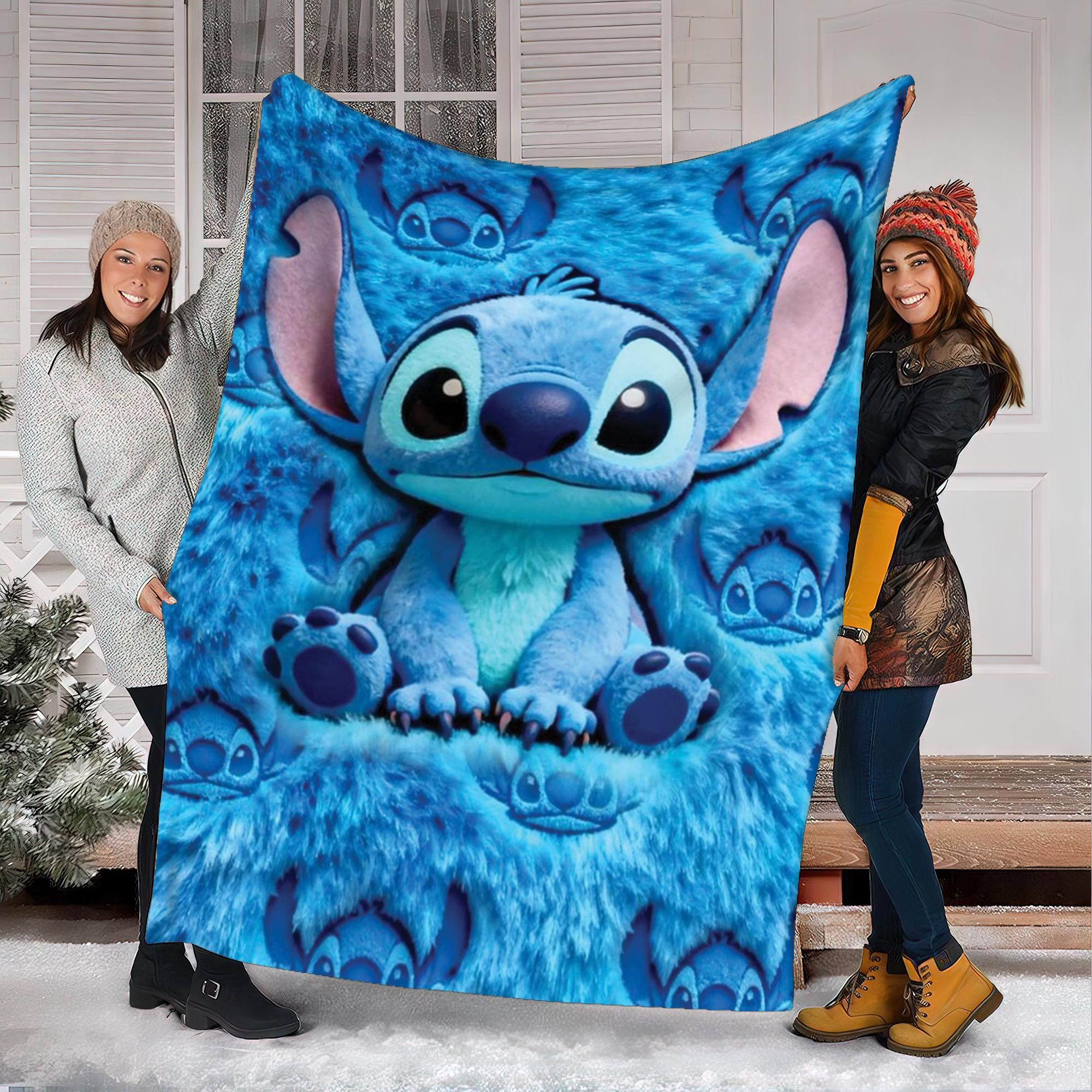 Discover Personalized Stitch Disney Fleece Blanket, Birthday Gift, Valentine Gift