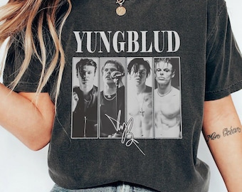 YUNGBLUD Graphic T Shirt Women, Retro Music Fan Tee, Concert Outfit Casual Crew Neck Top