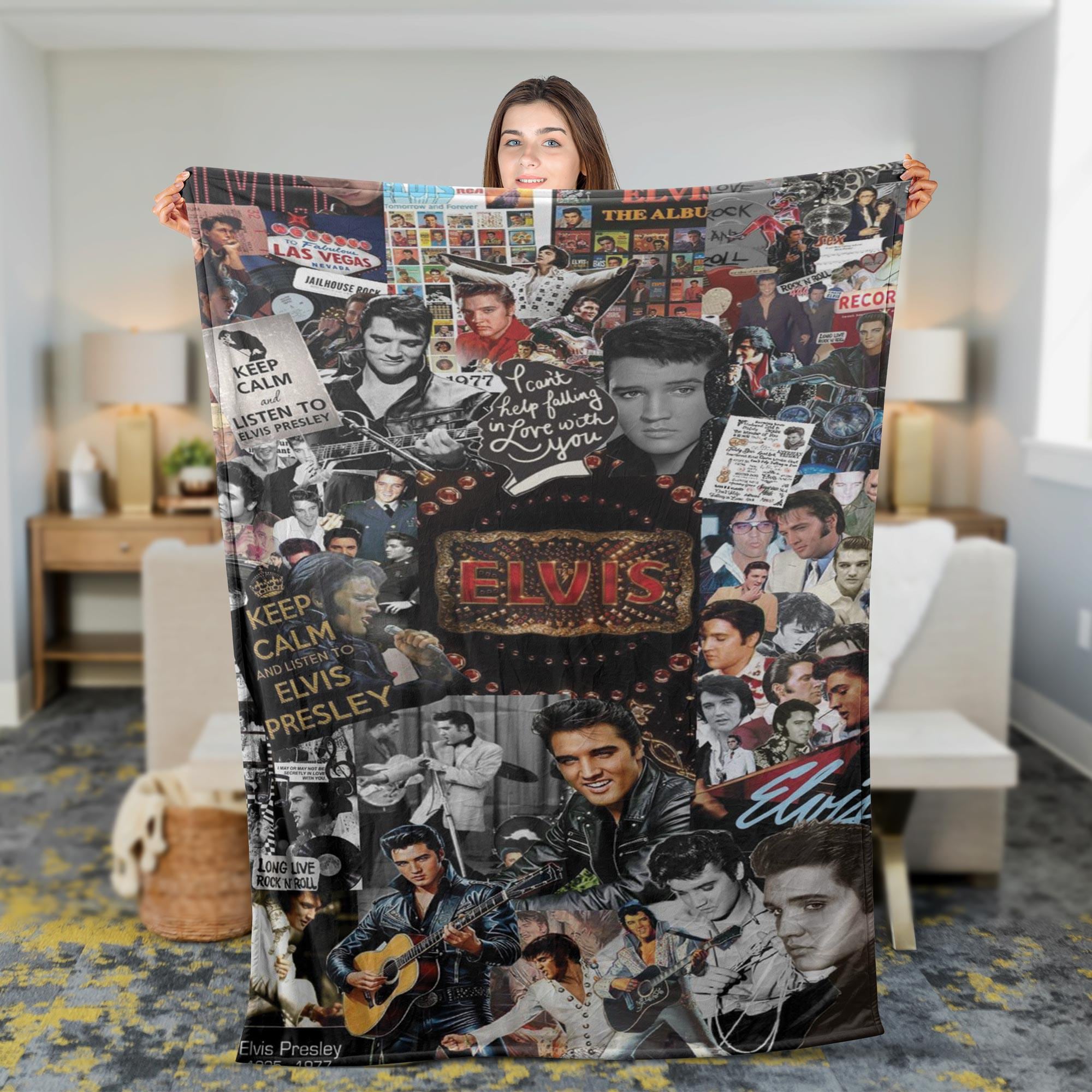 歌手　エルビスプレスリー　ブランケット　マルチカバー　ラグ　148x115 Elvis Presley Bedding Set - Etsy UK