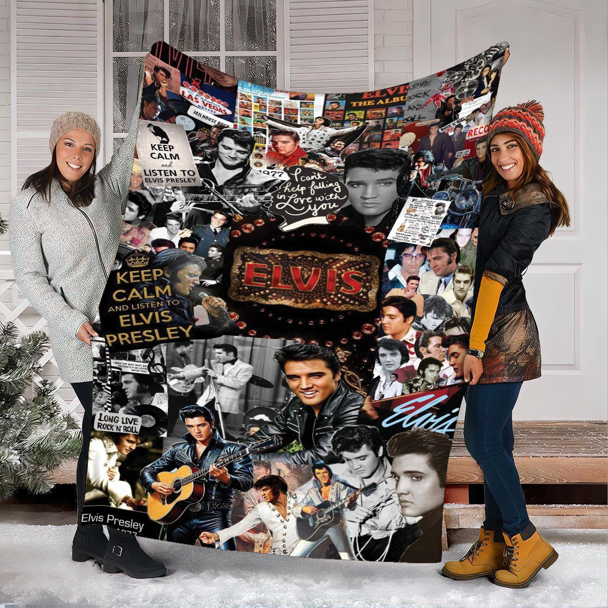 Discover Elvis Presley Fleece Blanket, King of Rock Blanket, Valentine Gift For Her