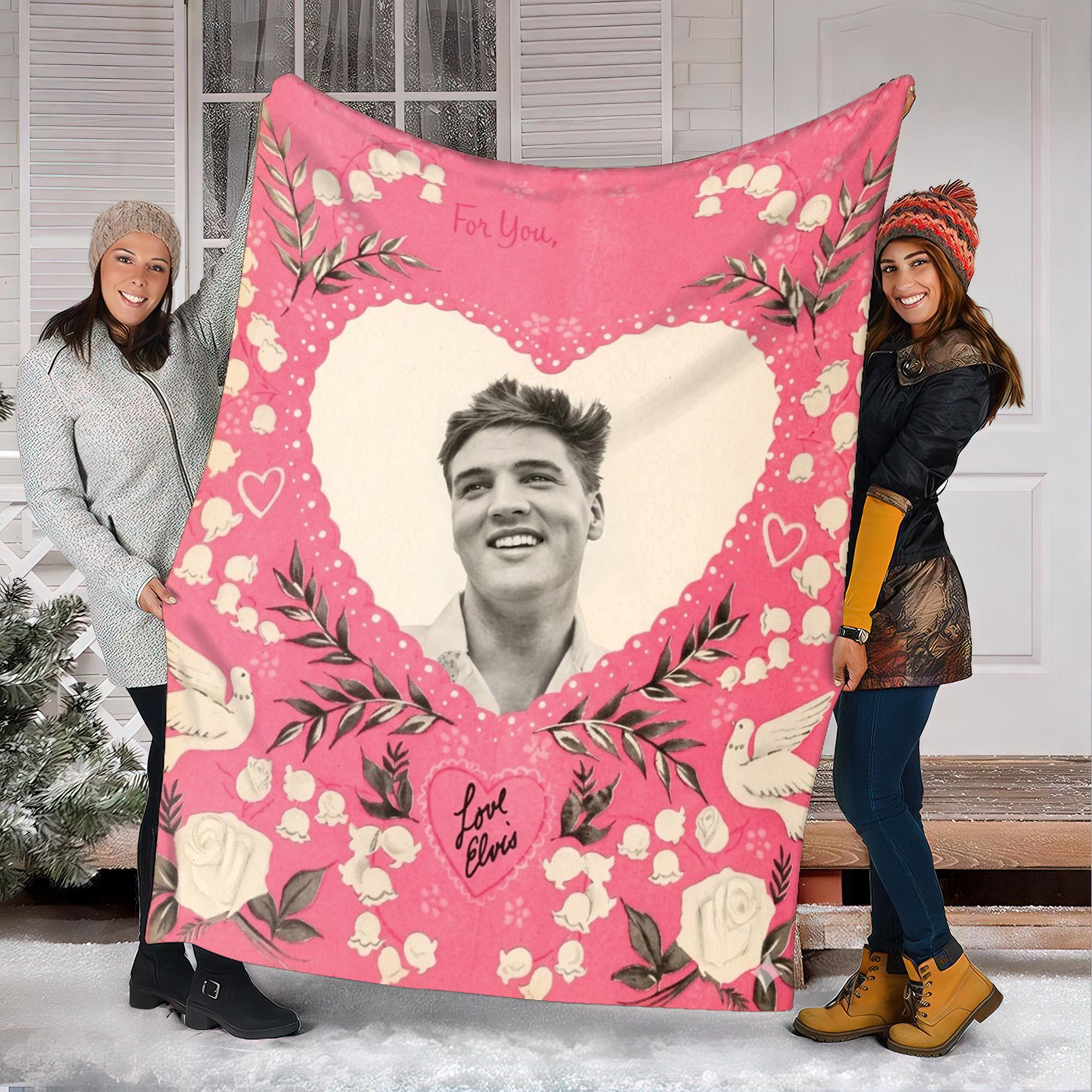 Discover Elvis Presley Fleece Blanket, King of Rock Blanket, Rock and Roll Gift