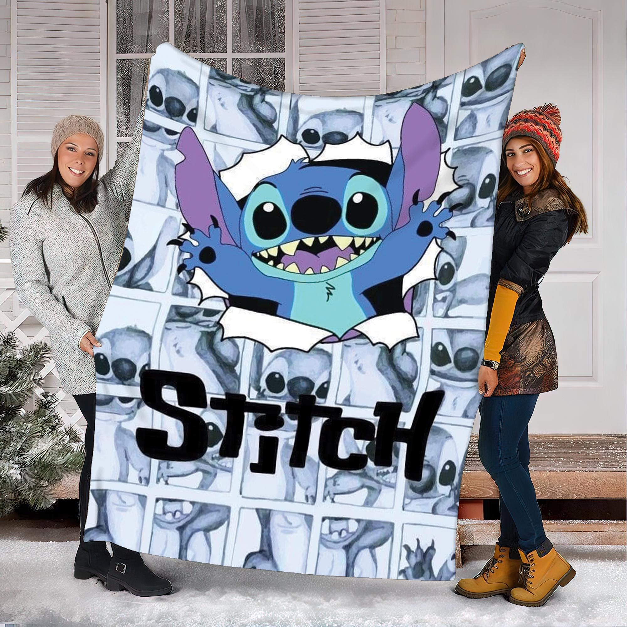 Discover Personalized Stitch Disney Fleece Blanket, Birthday Gift, Valentine Gift