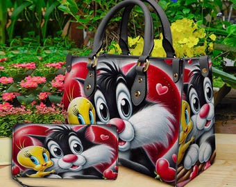 Vintage Looney Tunes Tweety Bird Zip-up Bag Backpack 13