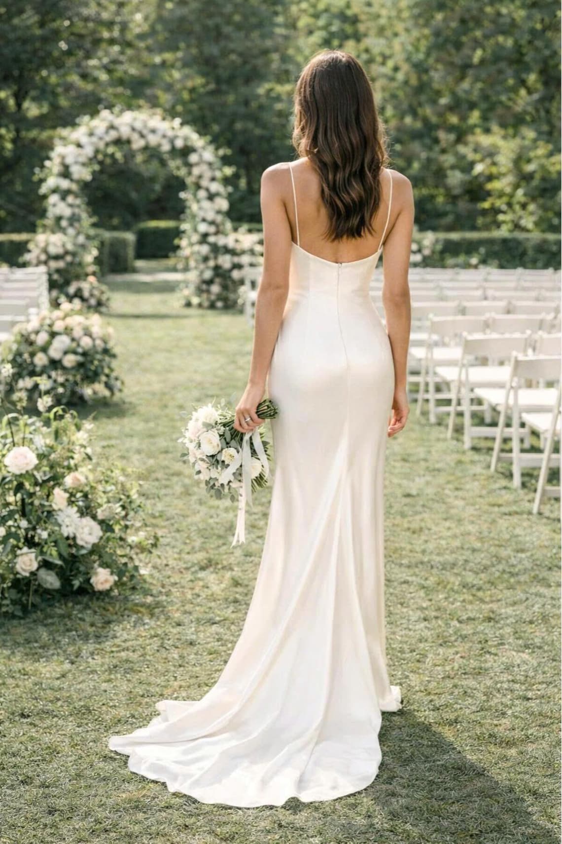 plus size graduation dresses ZAPAKASA Women White Dress Matte Satin A Line V Size:6Y Champagne Satin Maxi Dress __label:New