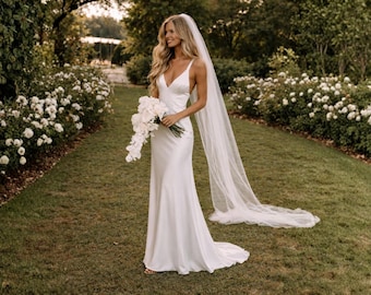 1990s Silk Wedding Dress – Custom Elegant Bridal Gown