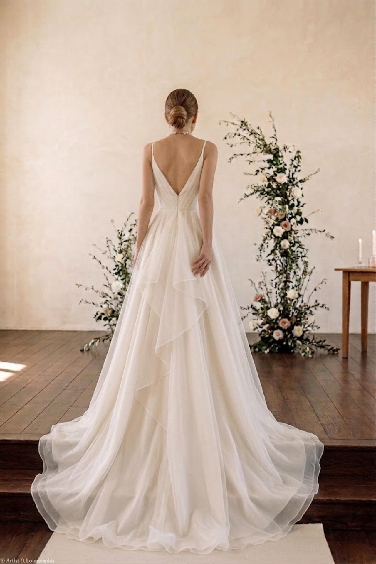 backless tulle dress Sequin-Tulle Backless Long Prom Dress main image 1