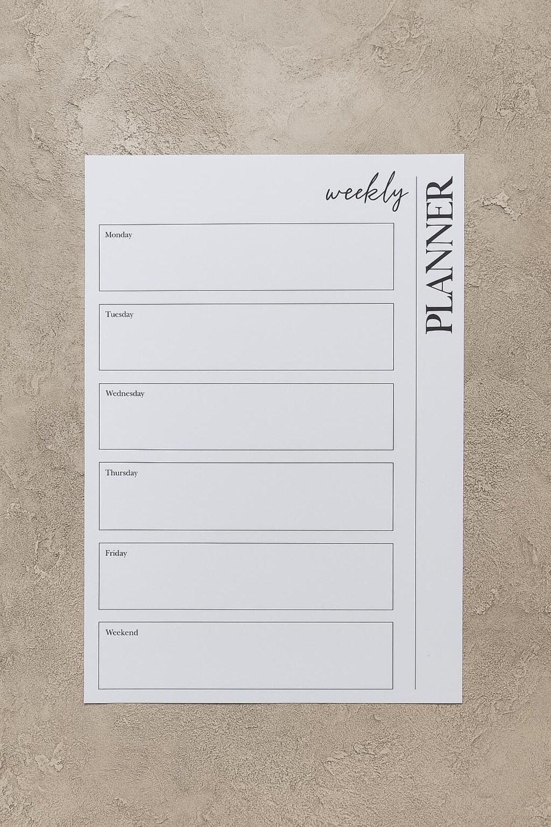 Weekly Planner Printable, Minimalist and Basic Planner to Do List PDF ...