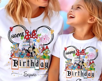 Custom Disney Birthday Shirt, Family Matching Mickey Minnie Tee