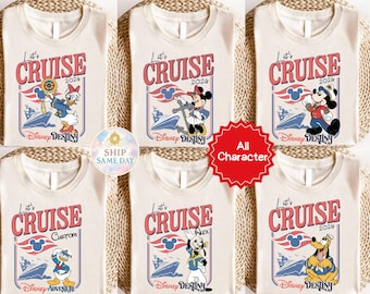 Personalized Disney Cruise Line 2026 Shirt, Mickey & Friends Family Cruise Trip Tee, Let's Cruise, Disney Wish Dream Magic Wonder Fantasy