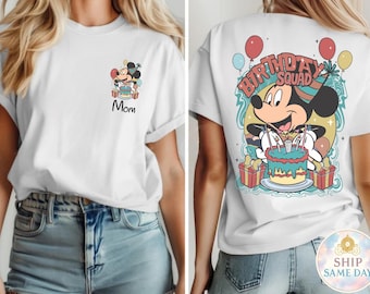 Custom Disney Birthday Squad Shirt, Mickey Mouse Party Tee