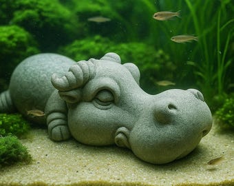Buddha-Aquariumstatue Mit Künstlichen Pflanzen – 11,7 Cm Hohes Zen-Dekor Aus Harz