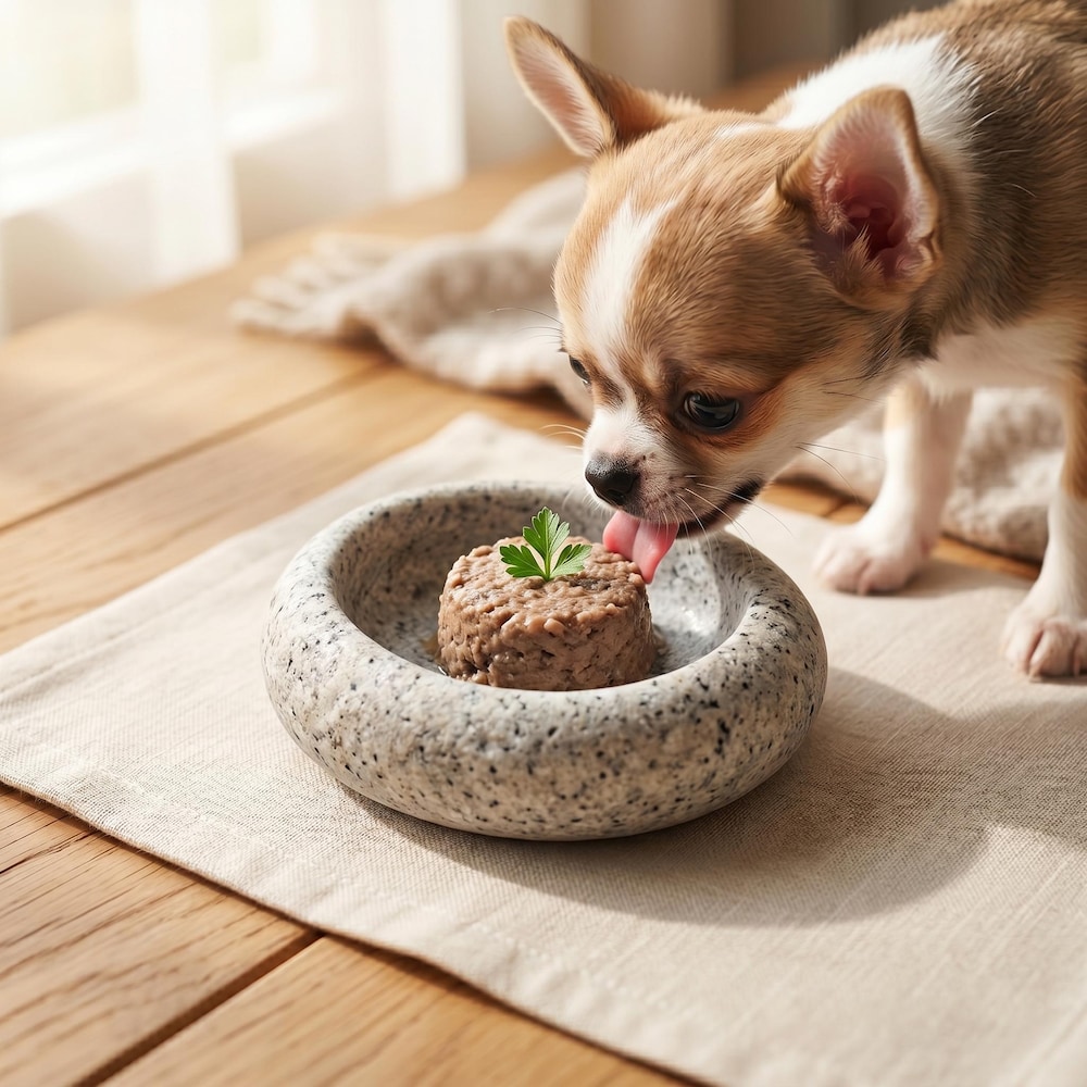 Dog Treat Bowl – Natural Stone Puppy Snack Bowl for Training Rewards, Freeze Dried Treats and Supplements