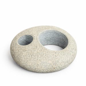 Cepillo de dientes de guijarros - Porta pasta de dientes, organizador de baño de piedra natural, soporte para cepillos de dientes hecho a mano con piedra de río imagen 7