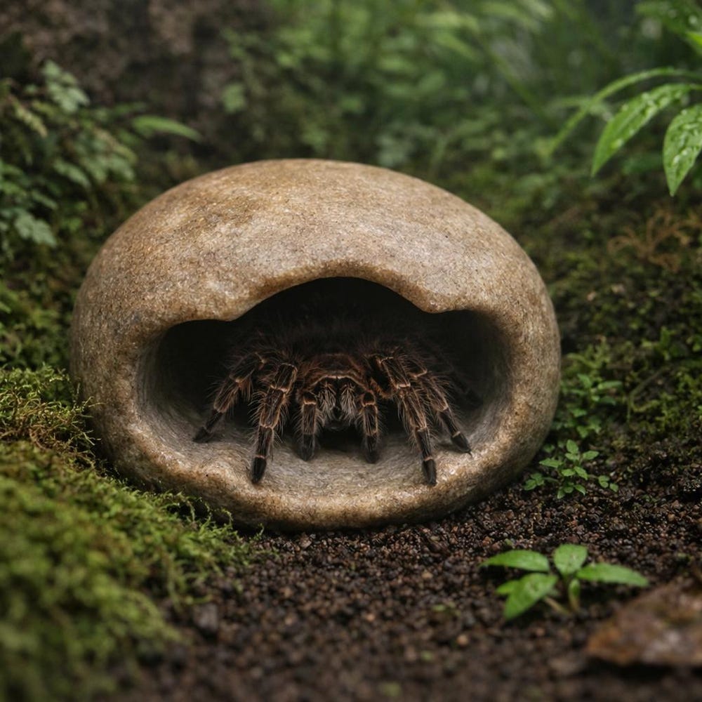 Tarantula Hide Natural Stone Cave Small Spider Hide Terrarium Shelter Decor
