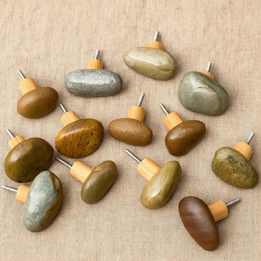 Natural Stone Wall Hook | River Rock Coat Hook | Rustic Pebble Wall Hanger | Minimalist Stone Decor | Unique Entryway Hook