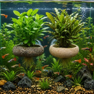 Aquarium Holder | Aquarium Plant Pot | Aquarium Planter Holder | Natural Stone Aquarium Decor | Aquascape Planter