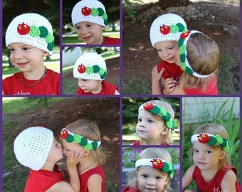 PATTERN  - Caterpillar Hat & Headband