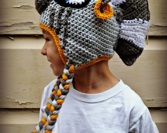 PATTERN - African ZEbra Mohawk  Crochet Hat Pattern PDF FIle