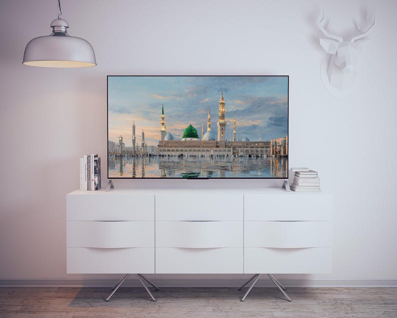 Display For Mosque Medina Mosque Frame TV Art | Islamic Home Decor (digital Download) - Etsy