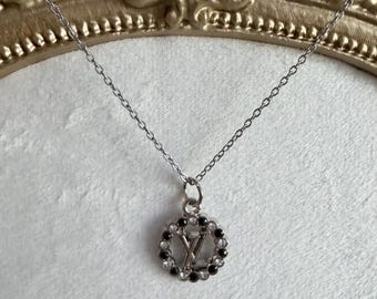 Upcycled Luxus Rhinestone-Charme, Anhänger-Halskette
