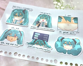 Pegatinas de memes de Hatsune Miku Vocaloid Vol. 1