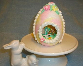 Panoramic Sugar Easter Egg Easter Gift Easter Egg Decoration "Speckled Egg" PINK YELLOW WHITE Edible 3D Egg