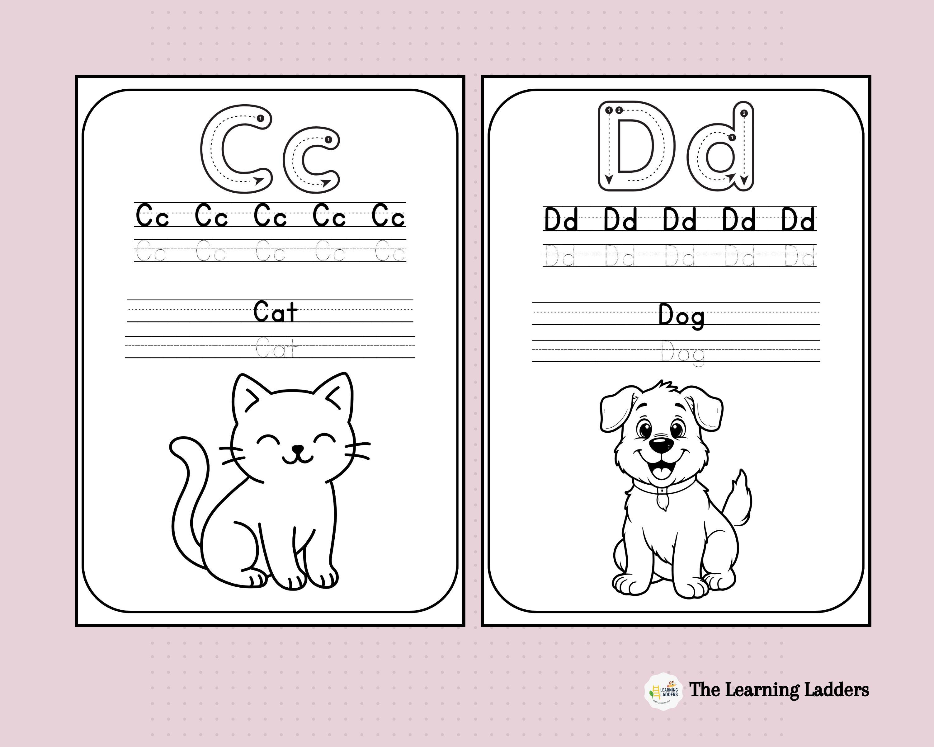 Alphabet Tracing Coloring Book | Handwriting Practice | PDF & JPG - Etsy
