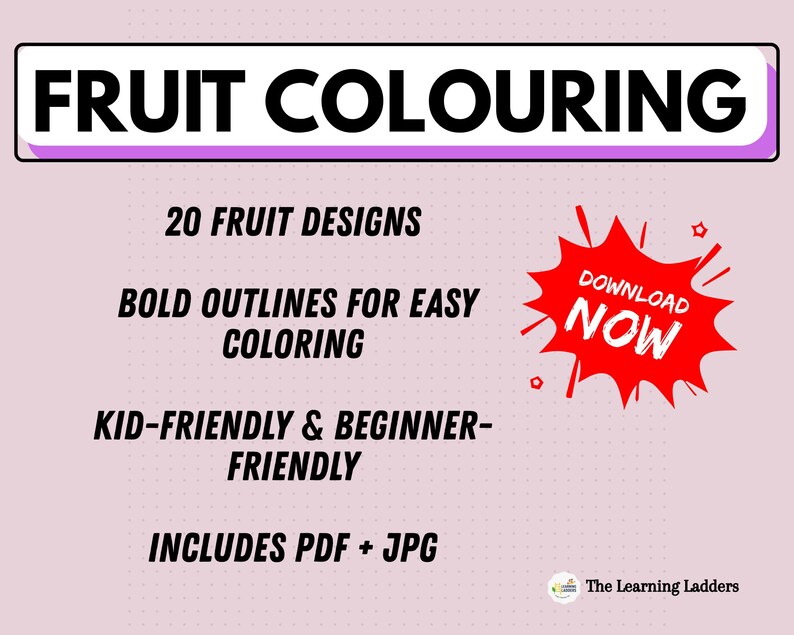 Kid Outline.pdf Fruit Coloring Pages for Kids | Printable PDF & JPG | Preschool ...