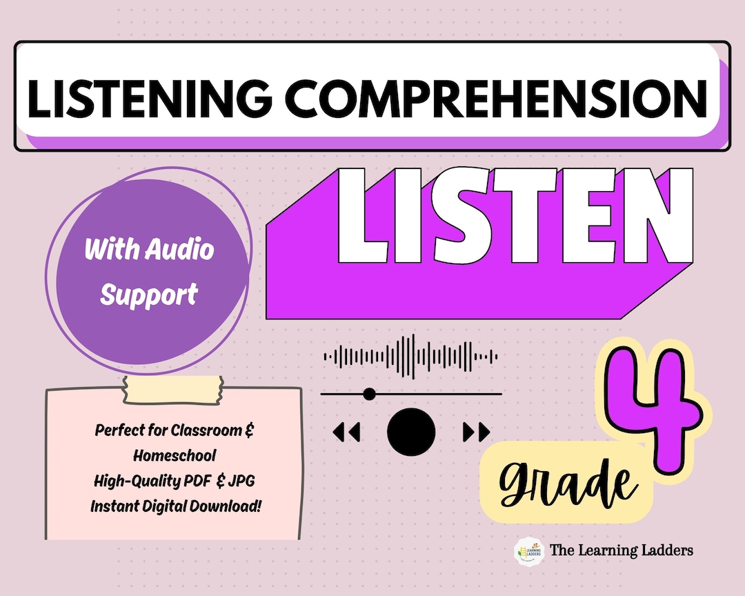Listening Comprehension Worksheets Grade 4 | Pre While Post Listening ...