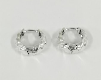 Pandora Rippled Small Hoop Earrings