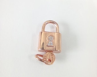 PANDORA Rose Gold Padlock Key Dangle Charm