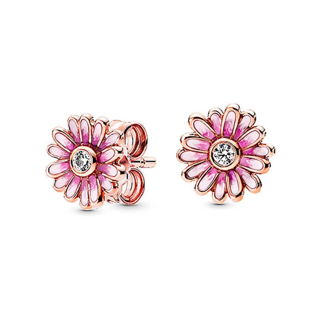 Pandora Rose Pink Daisy Flower Stud Earrings - Etsy