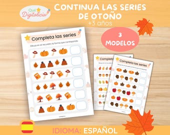 Tekenactiviteiten voor de herfstserie | Afdrukbare werkbladen | Logica en observatie voor kinderen | Educatief PDF-spel