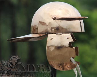 Bronze Römer Coolus C Helm | 1,2 mm Replik einer Legionärsrüstung | Reenactment, LARP & Historisches Display