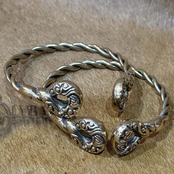 Celtic Brass Torc – Historical Roman Inspired Necklace for LARP & Costume