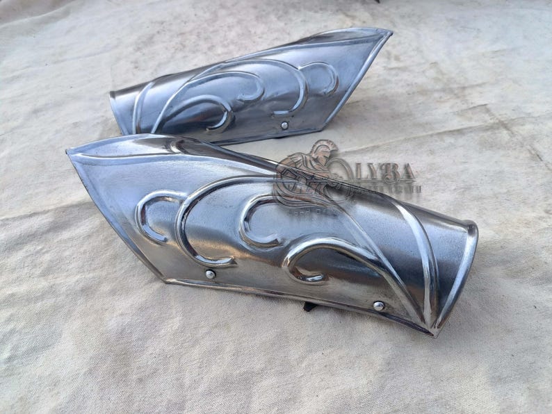 Steel Larp Arm Bracers | Fantasy Knight Armor, Cosplay - Etsy